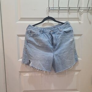 American Eagle Outfitters Light Blue Distressed Jean Shorts - Women